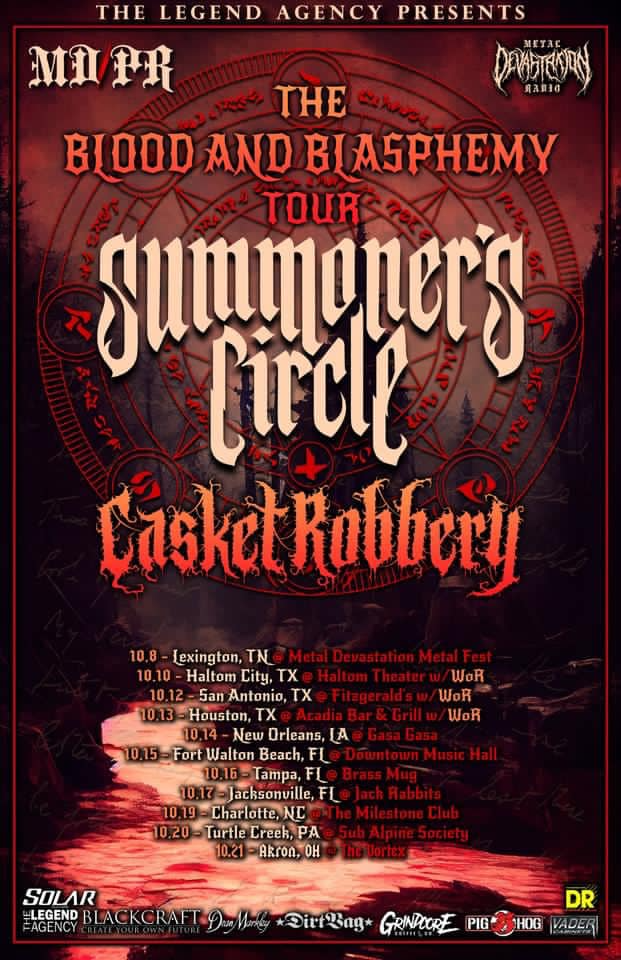 Casket Robbery & Summoners Circle Tour Dates